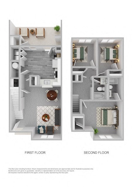 a 2100 sq ft floor plan with a bedroom and a living room